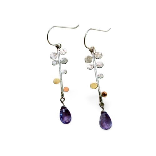 E0898_AMETHYST Ametiszt fülbevaló