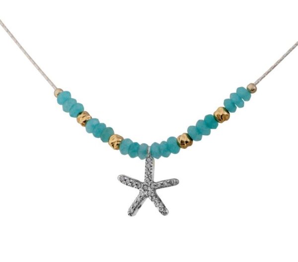 Cirkon tengeri csillag nyaklánc